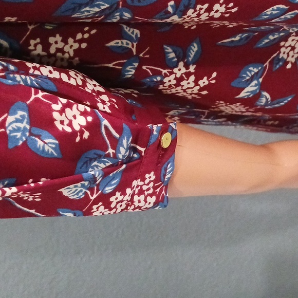 Madewell Button-Back Dress in Antique Floral V-Neck Dress Women's M - Picture 7 of 16